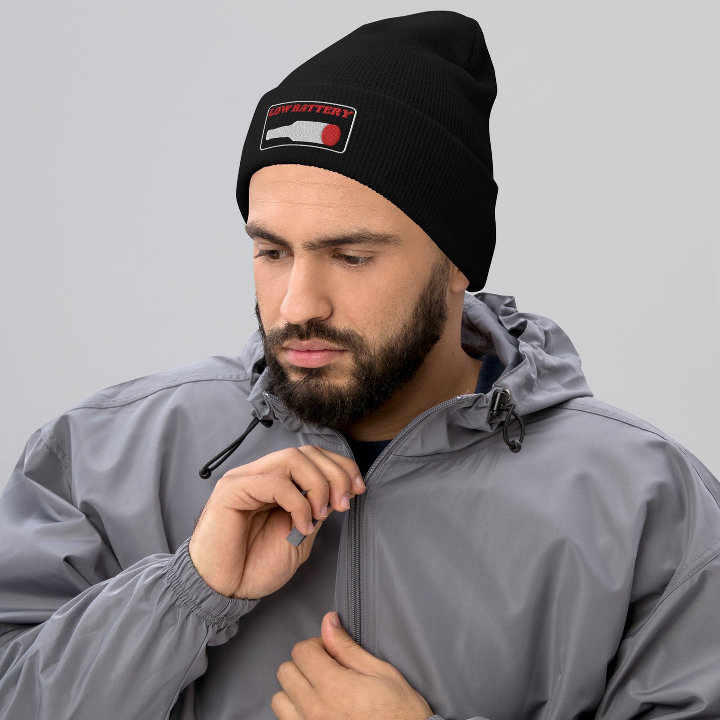 Low Battery Cuffed Beanie