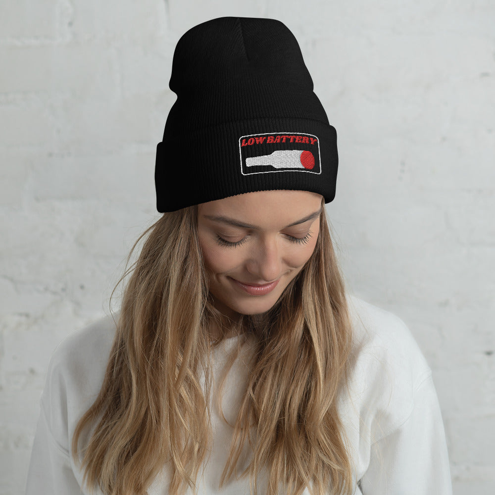 Low Battery Cuffed Beanie