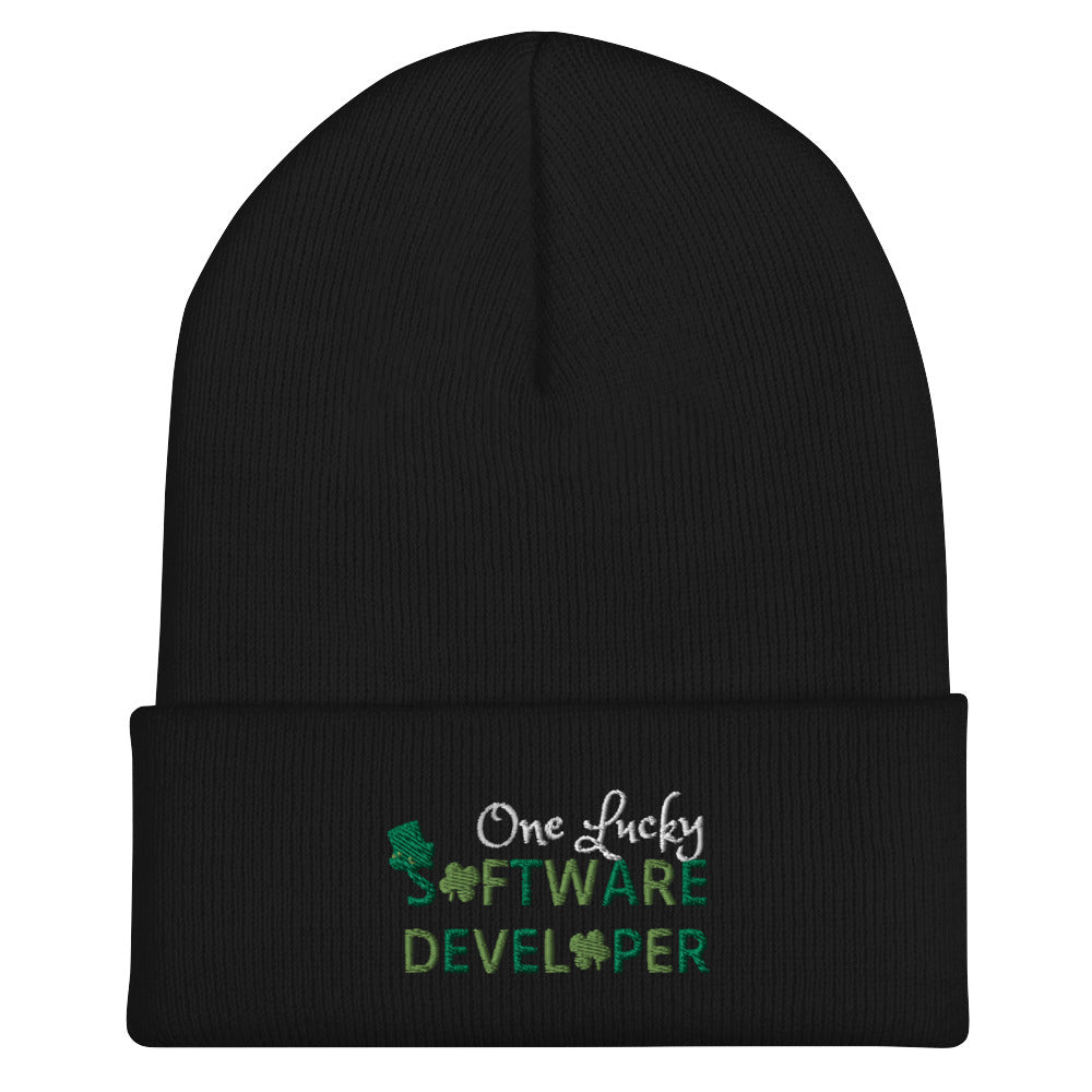 Lucky Developer Cuffed Beanie