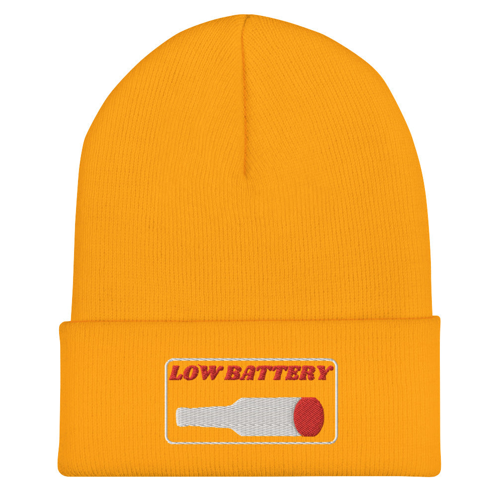 Low Battery Cuffed Beanie