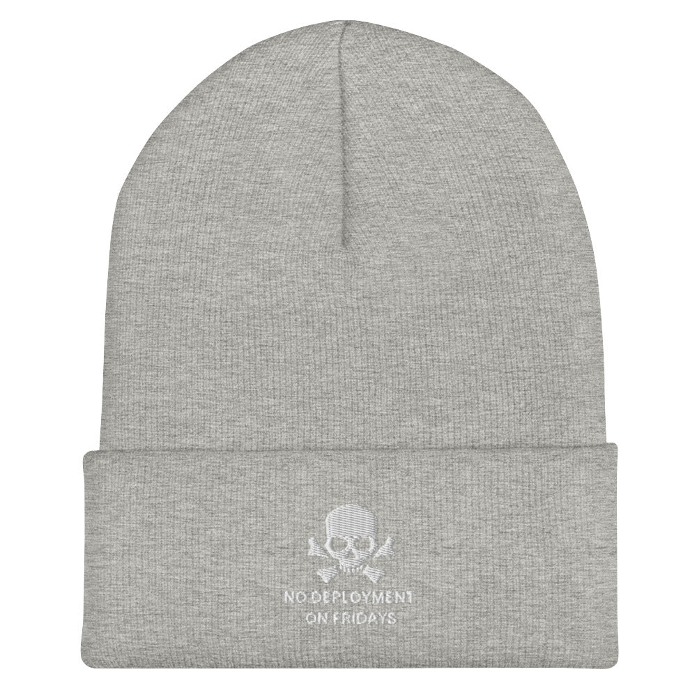 No Friday Deployments Cuffed Beanie