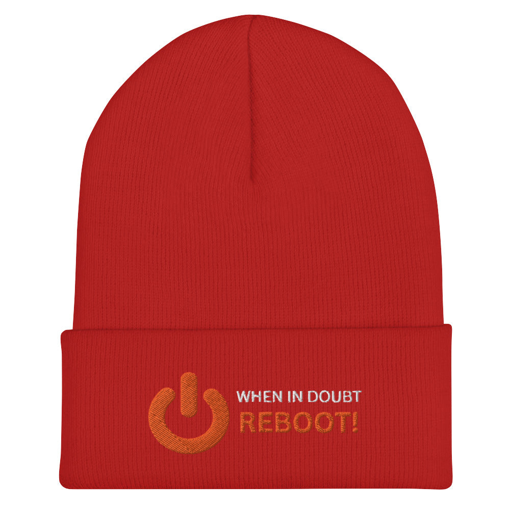 If In Doubt REBOOT Cuffed Beanie