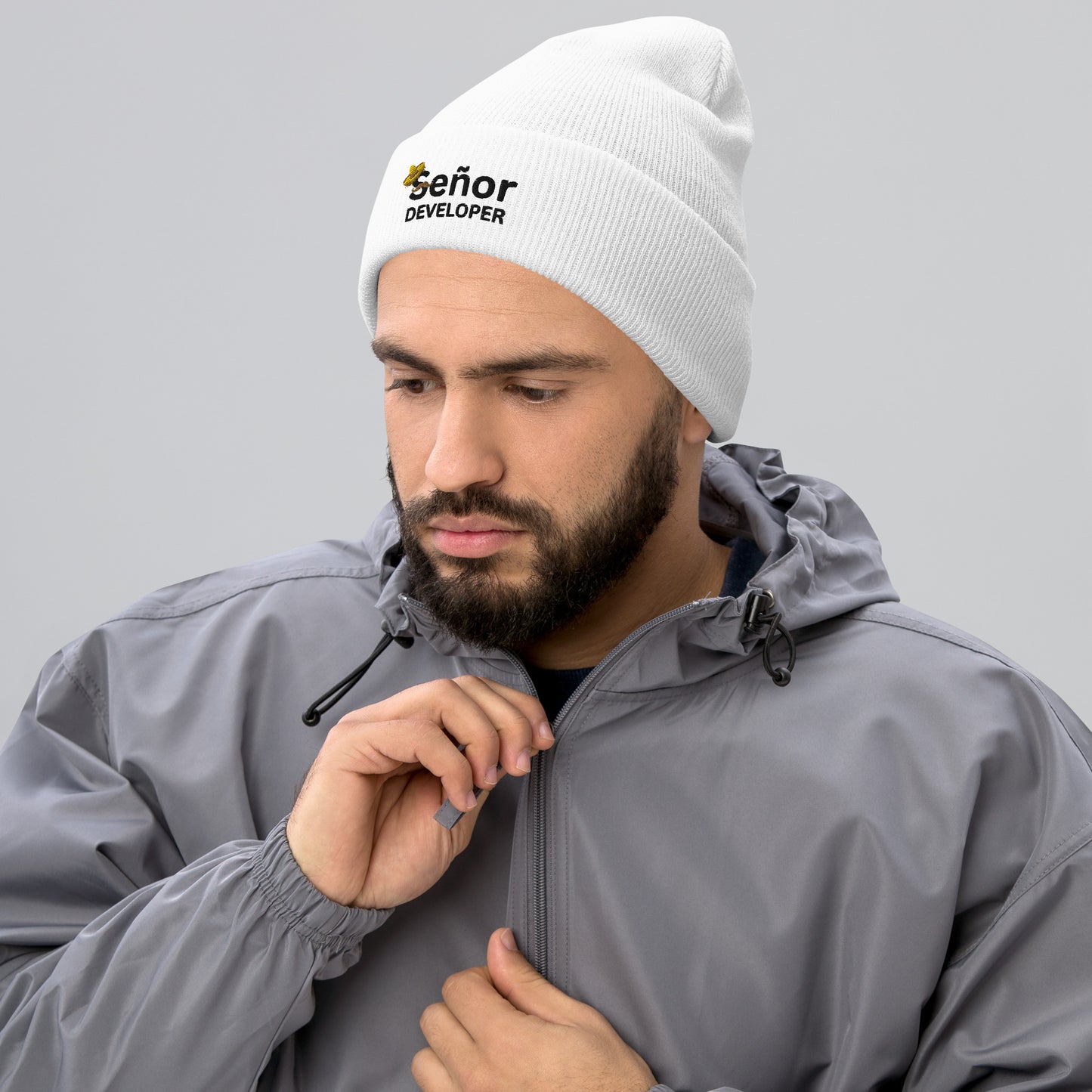 Señor Developer Cuffed Beanie - Light