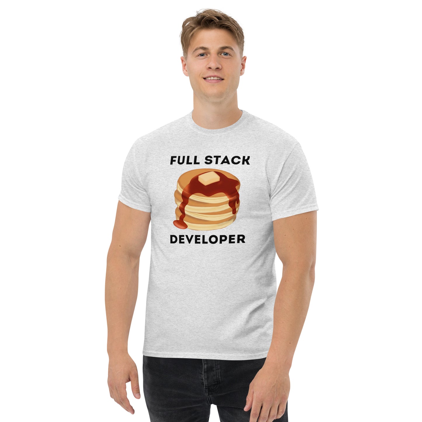 Full Stack Pancakes classic tee - Light