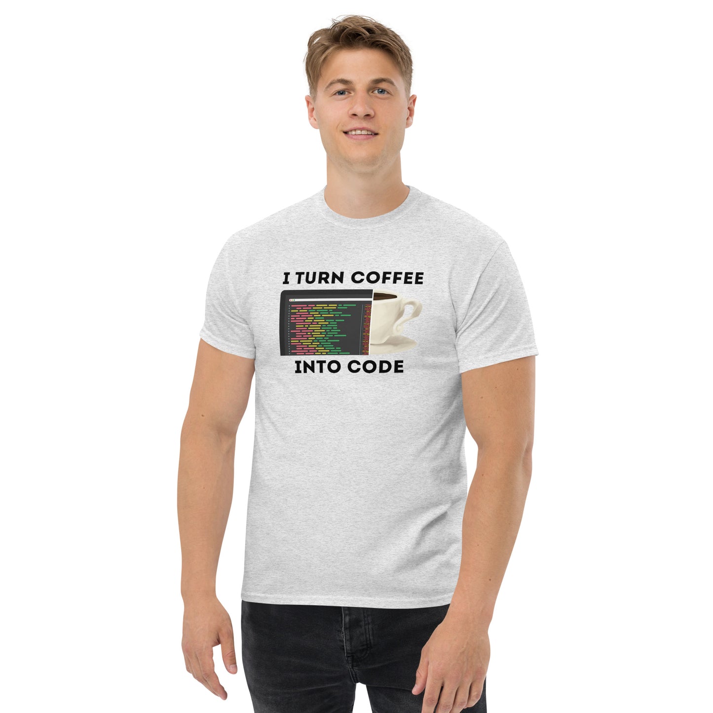 Coffee into Code classic tee - Light