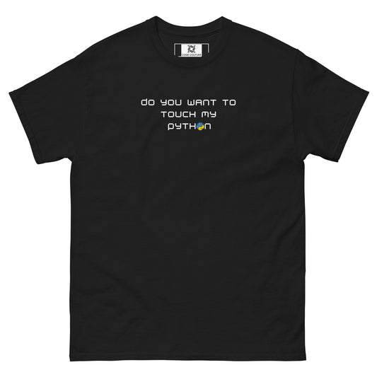 Touch My Python classic tee - Dark