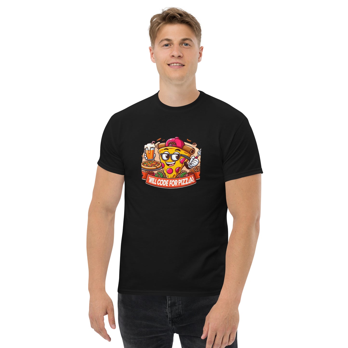 Code For Pizza tee - Dark