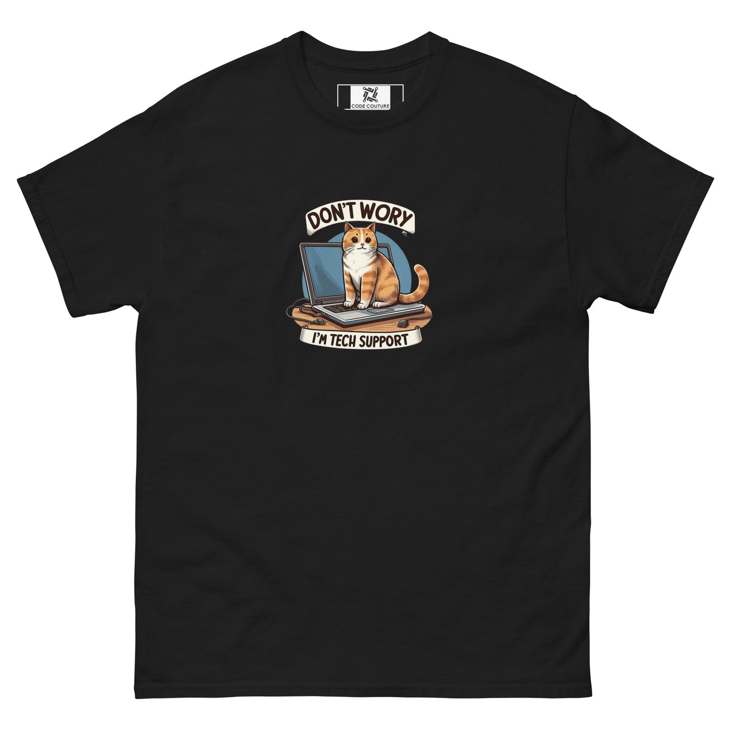 Kitty Tech Support tee - Dark