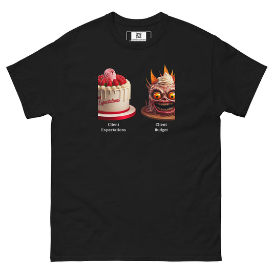 Client Budget vs. Expectations tee - Dark