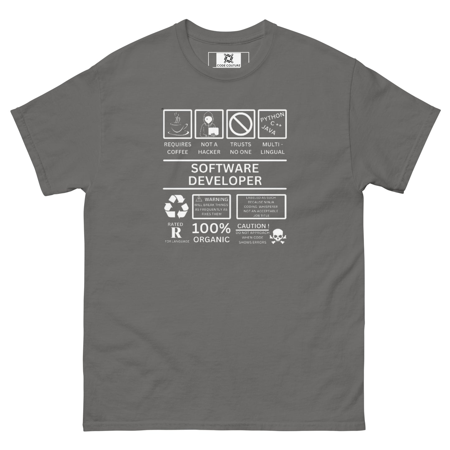 Software Developer tee - Dark