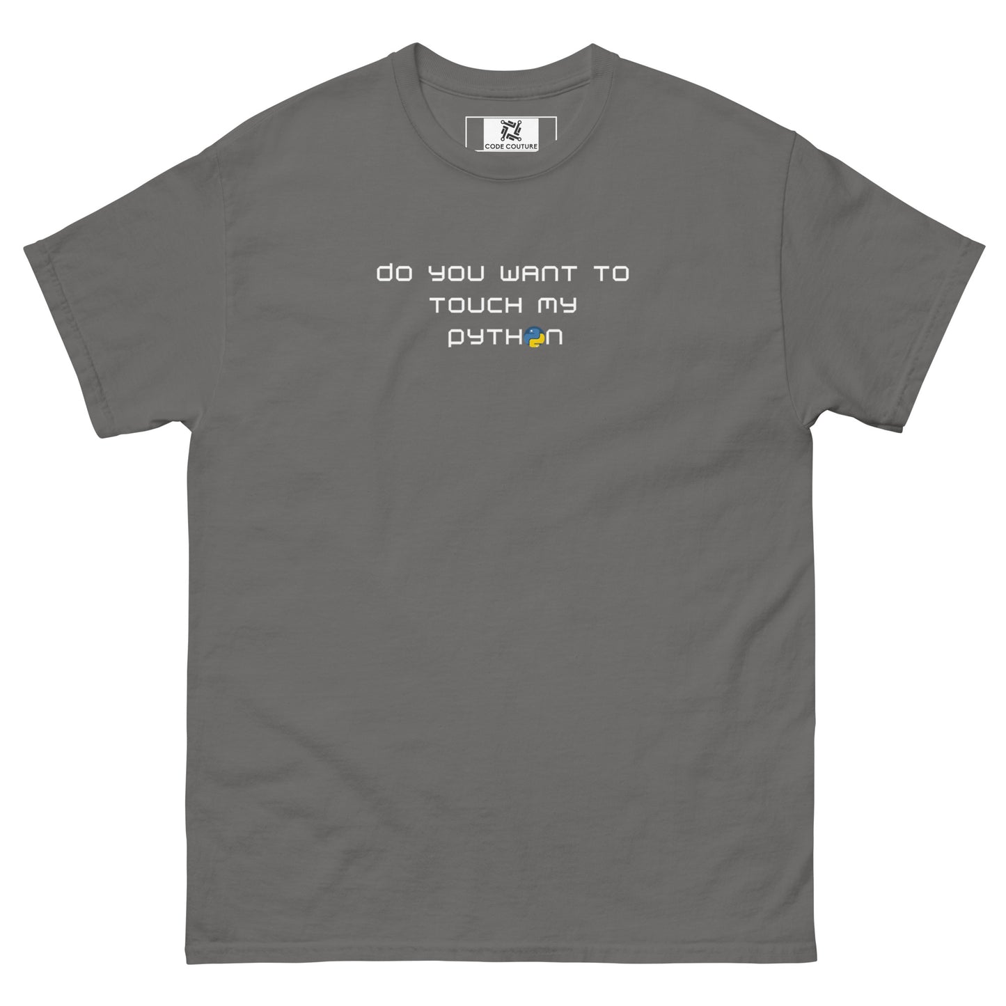 Touch My Python classic tee - Dark