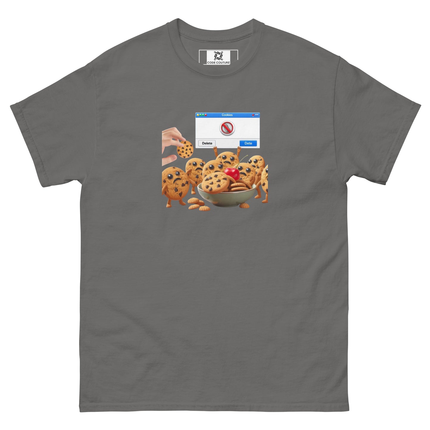 Delete Cookies tee - Dark