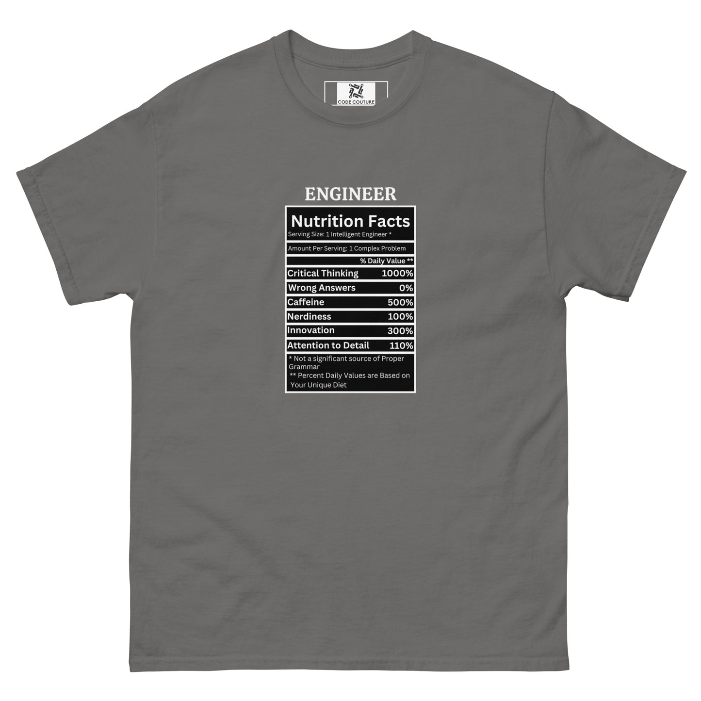 Nutrition Facts tee - Dark