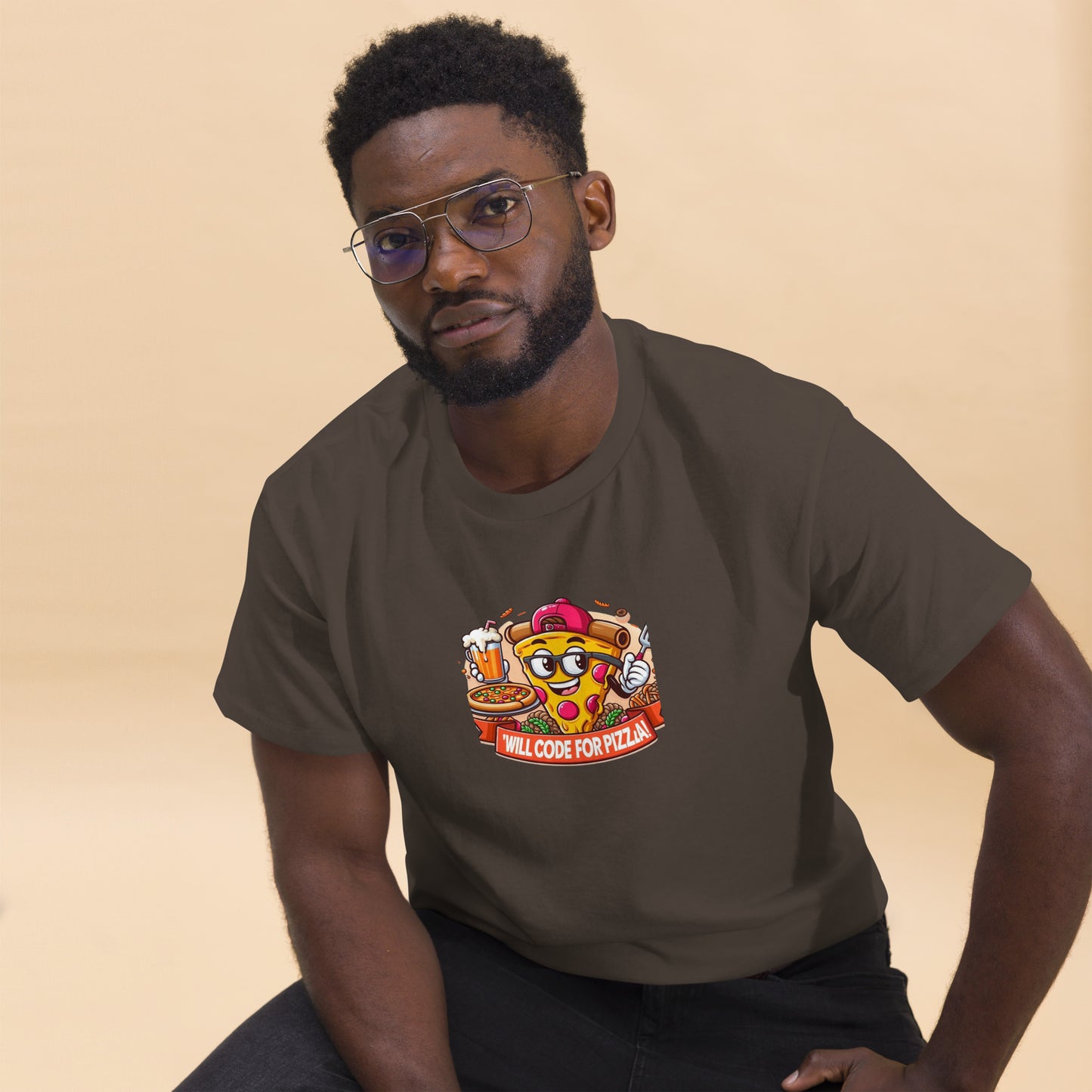 Code For Pizza tee - Dark