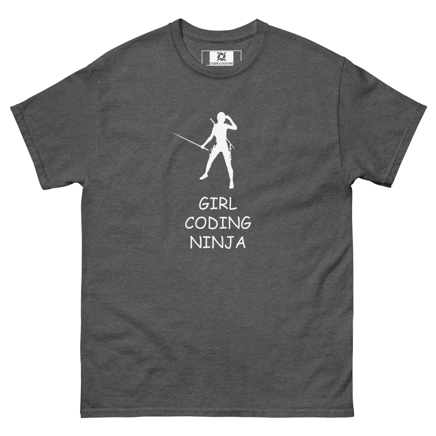 Girl Coding Ninja classic tee - Dark