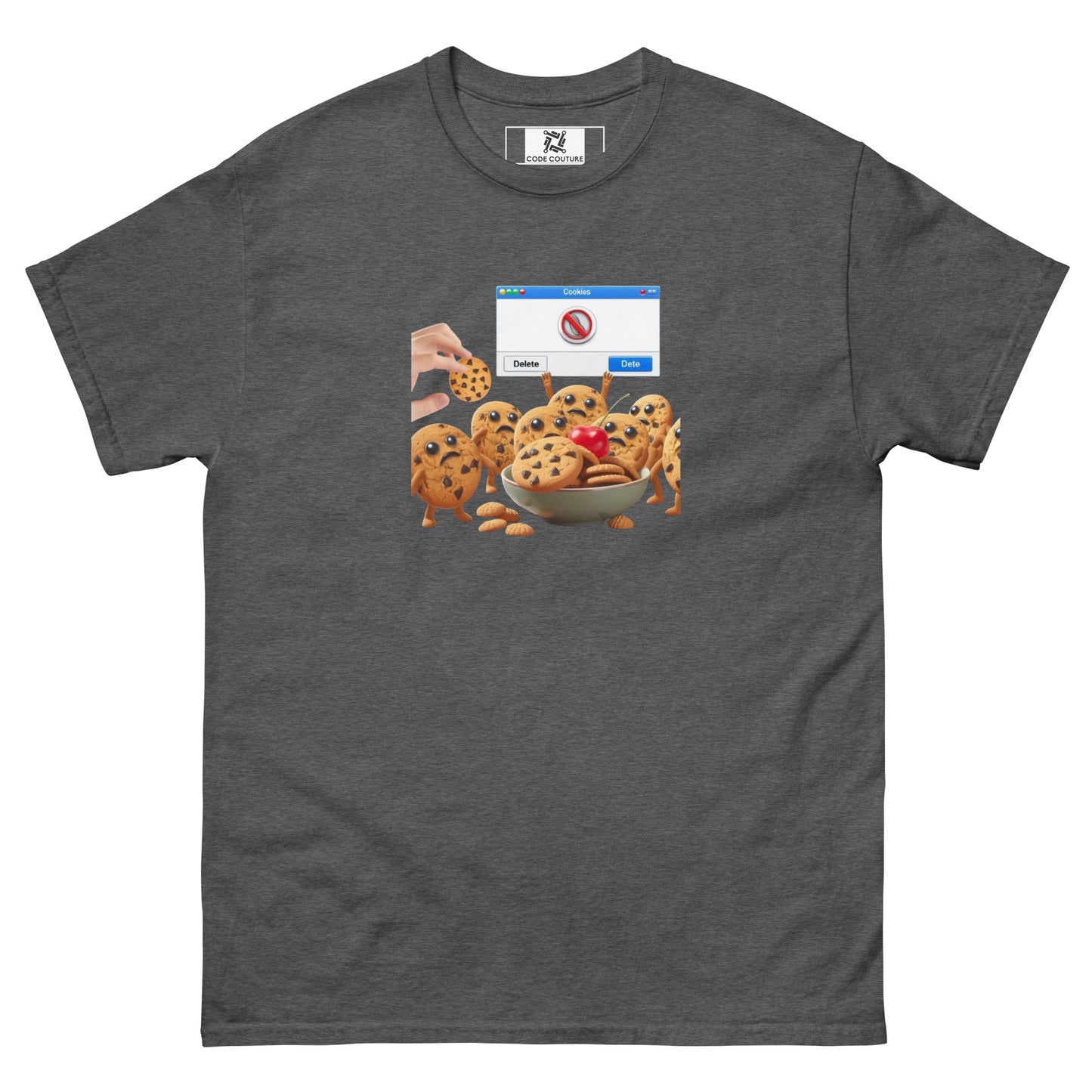 Delete Cookies tee - Dark