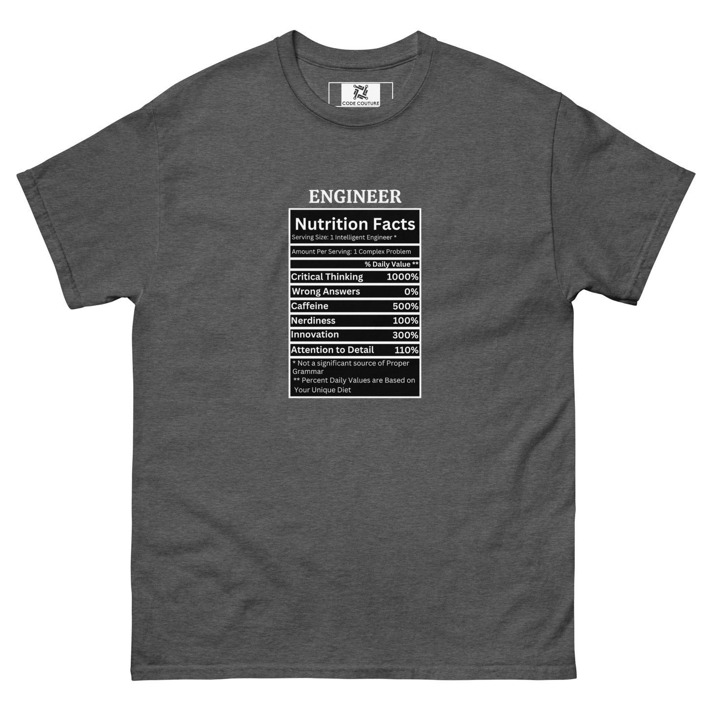 Nutrition Facts tee - Dark