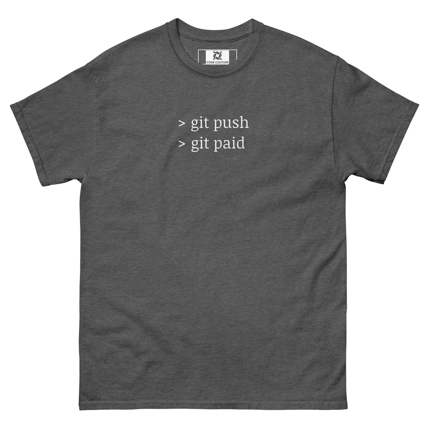 git push git paid tee - Dark