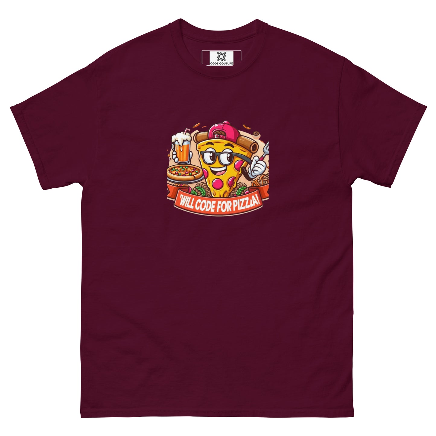 Code For Pizza tee - Dark