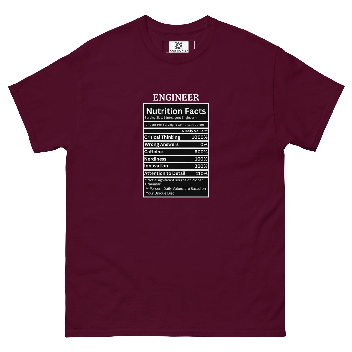 Nutrition Facts tee - Dark