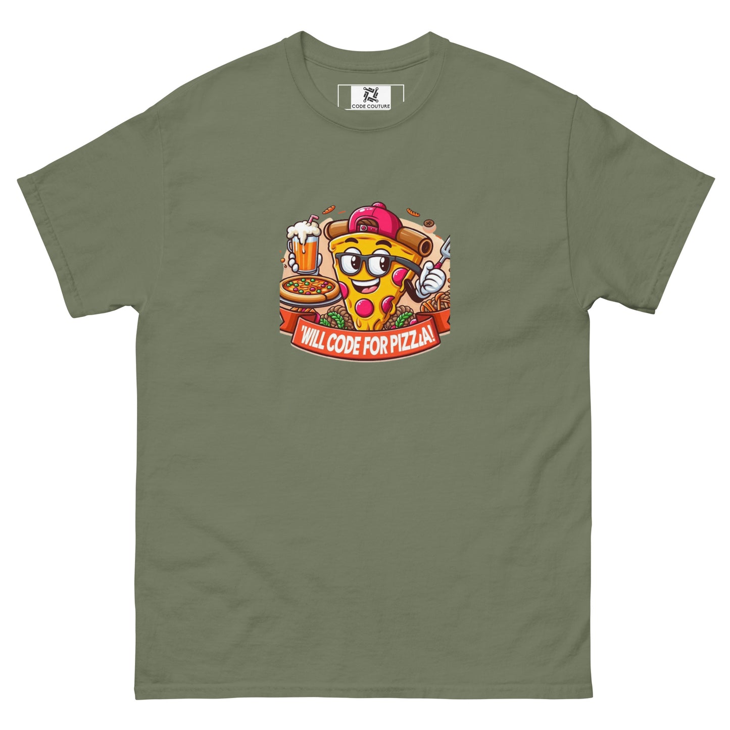 Code For Pizza tee - Dark