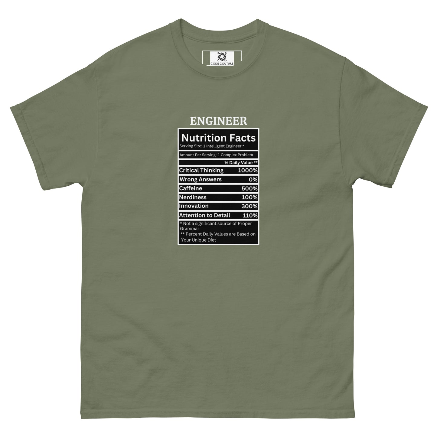 Nutrition Facts tee - Dark