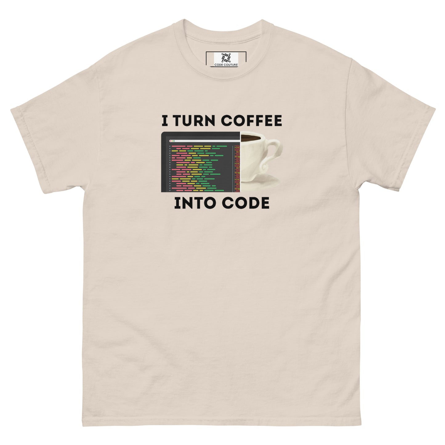 Coffee into Code classic tee - Light