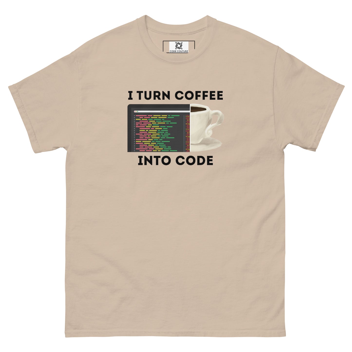 Coffee into Code classic tee - Light