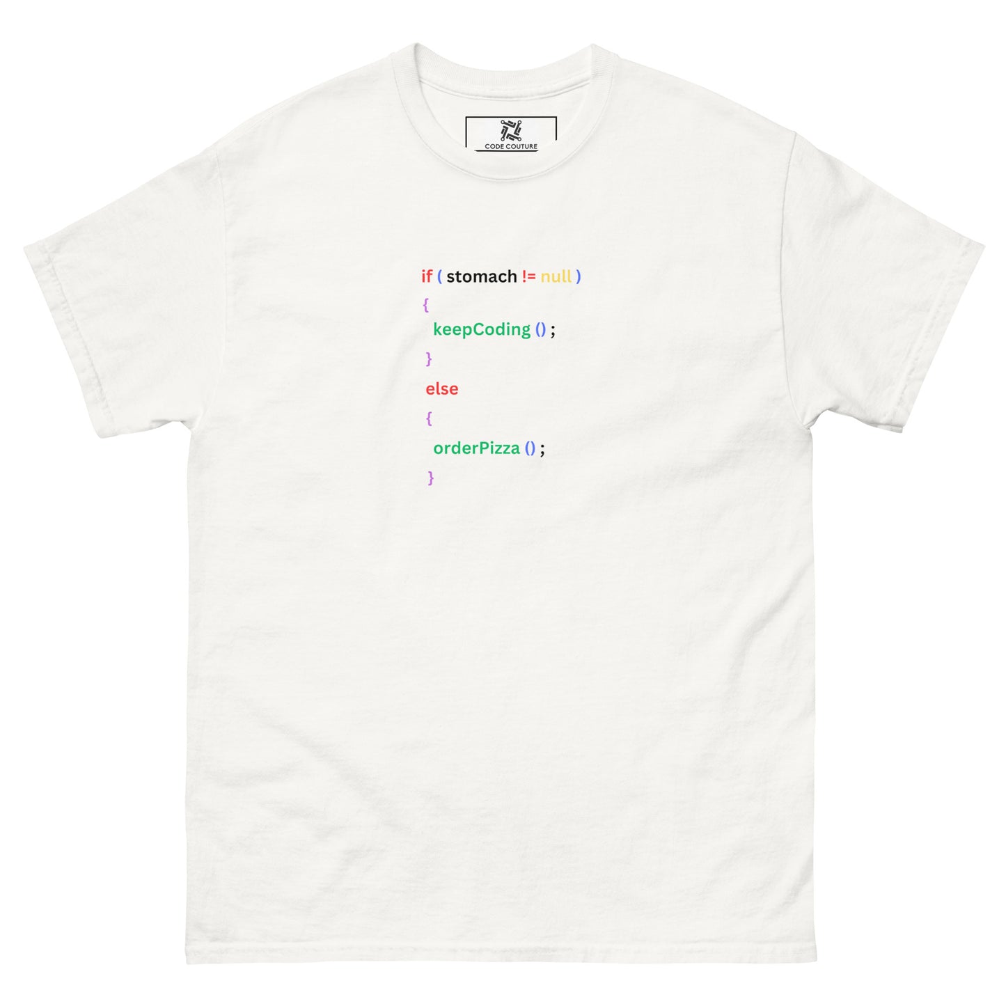 OrderPizza Code tee - Light