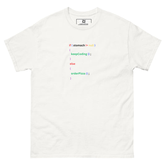 OrderPizza Code tee - Light