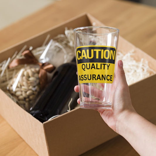 Quality Assurance Shaker pint glass