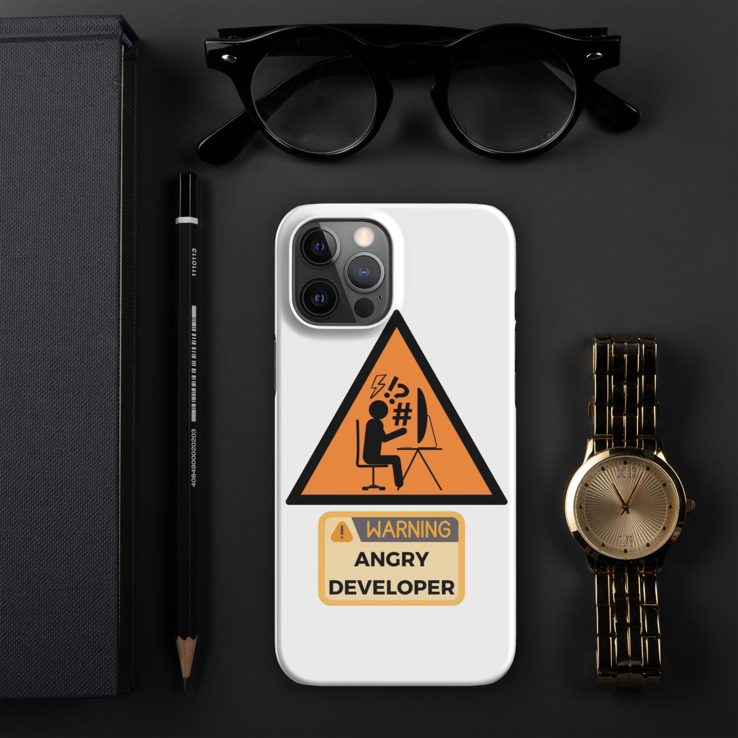 Warning Angry Developer Snap case for iPhone®