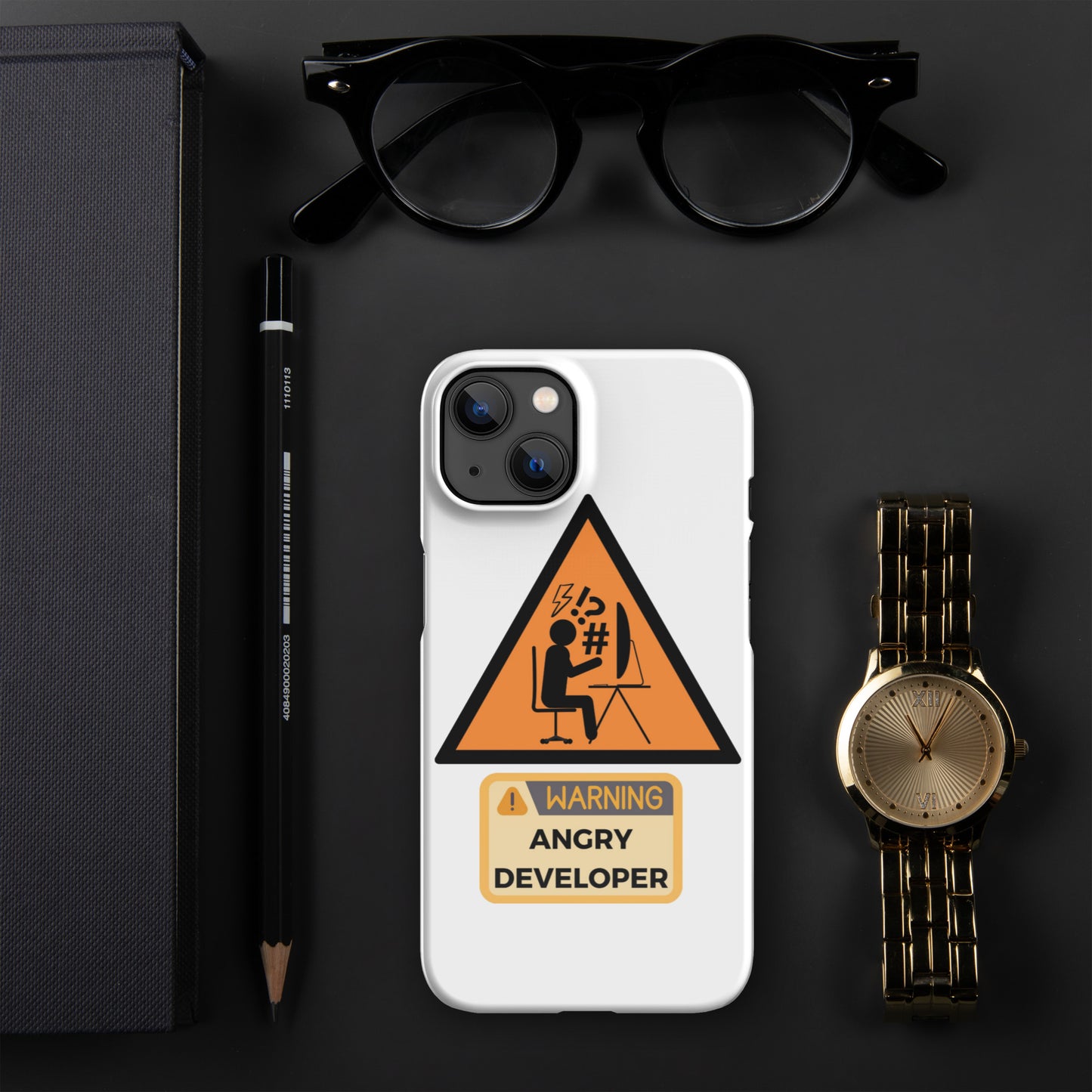 Warning Angry Developer Snap case for iPhone®