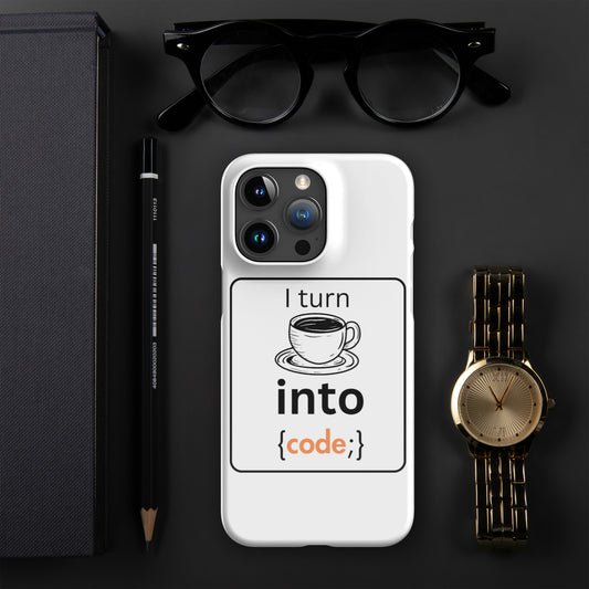 Coffee into Code Snap case for iPhone®