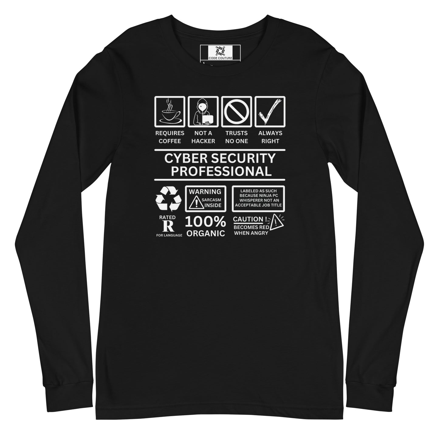 Cyber Security Professional Label - Dark