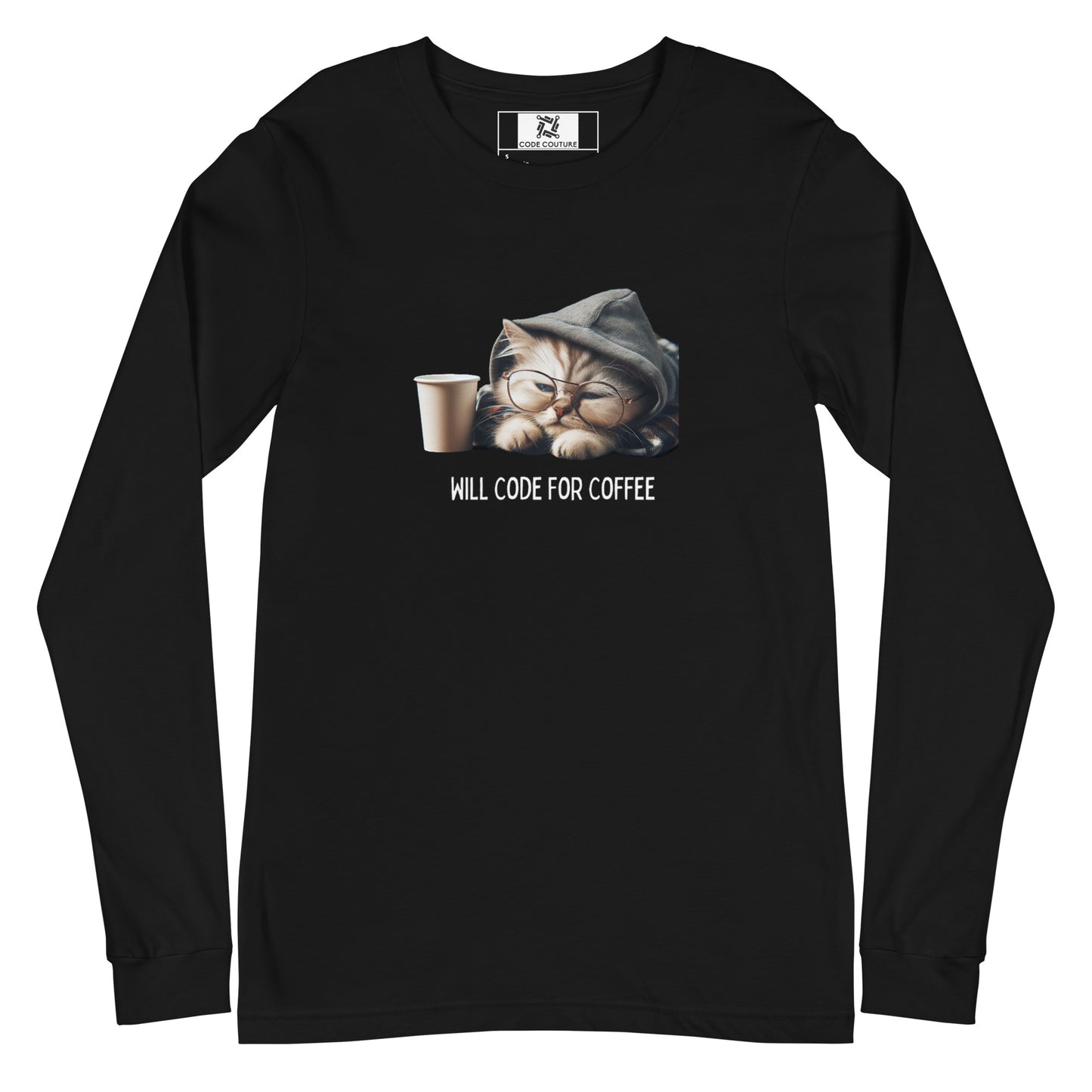 Tired Kitty Developer Long Sleeve - Dark