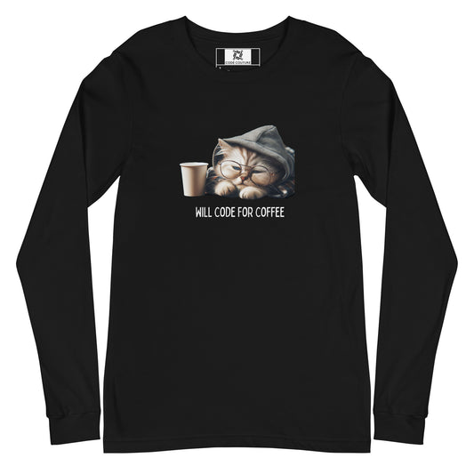 Tired Kitty Developer Long Sleeve - Dark