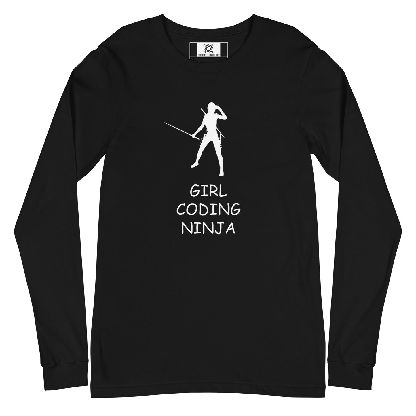 Girl Coding Ninja Long Sleeve - Dark