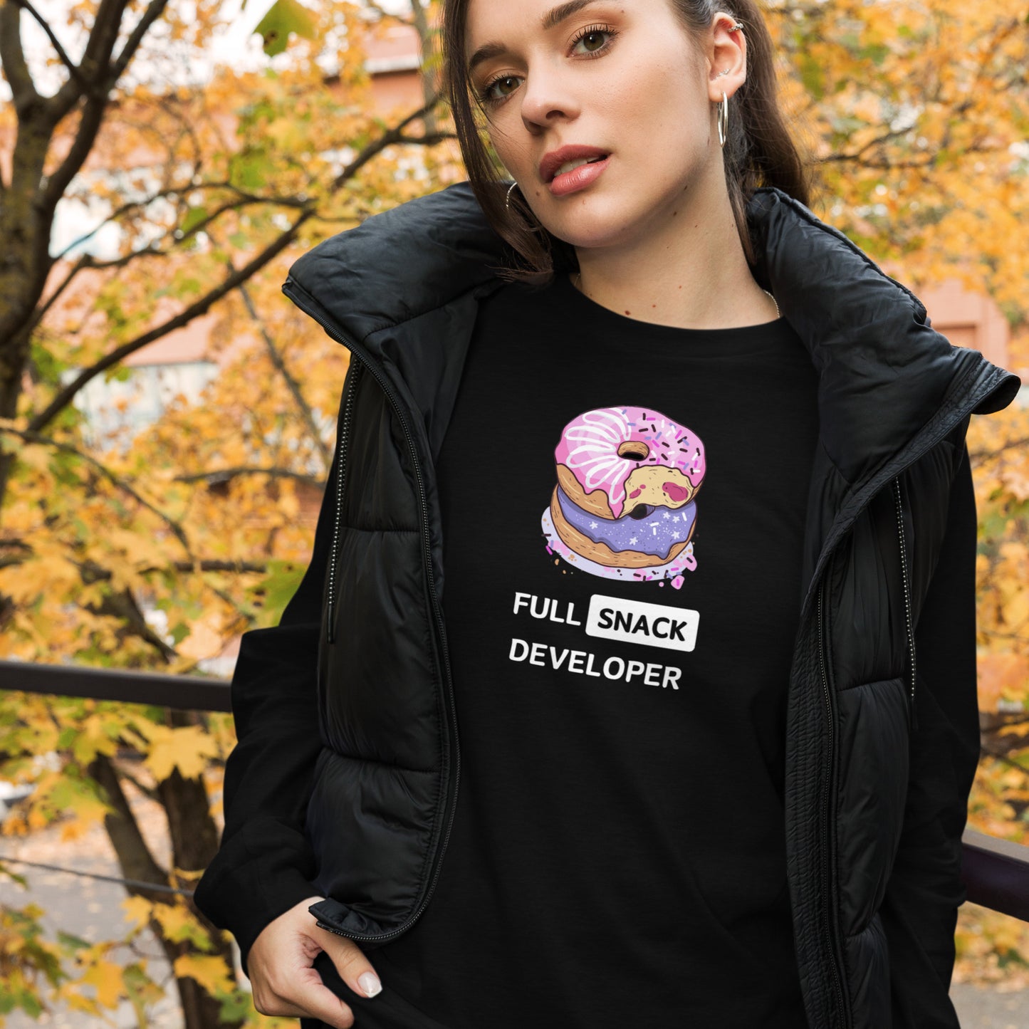 Doughnuts Full Snack Developer Long Sleeve - Dark