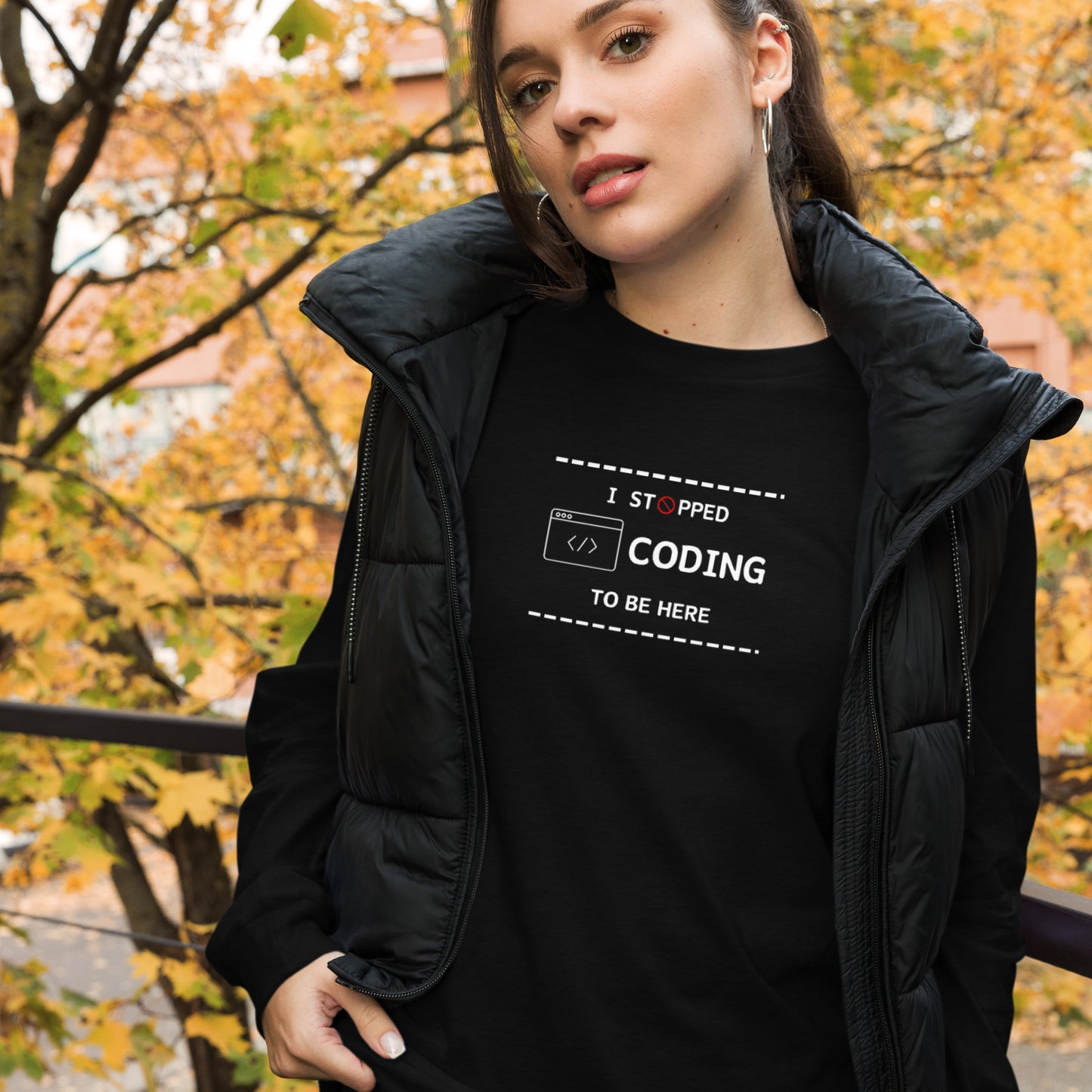 I Stopped Coding Long Sleeve - Dark