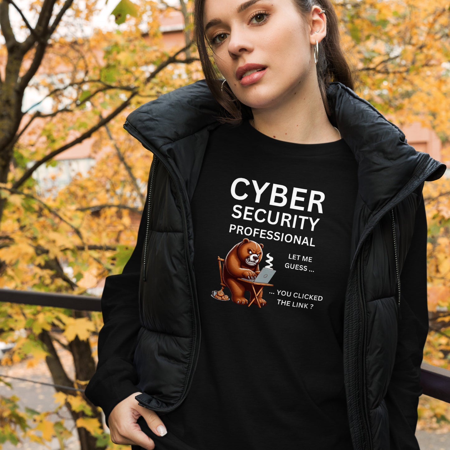 Very Angry Cyber Bear Long Sleeve - Dark