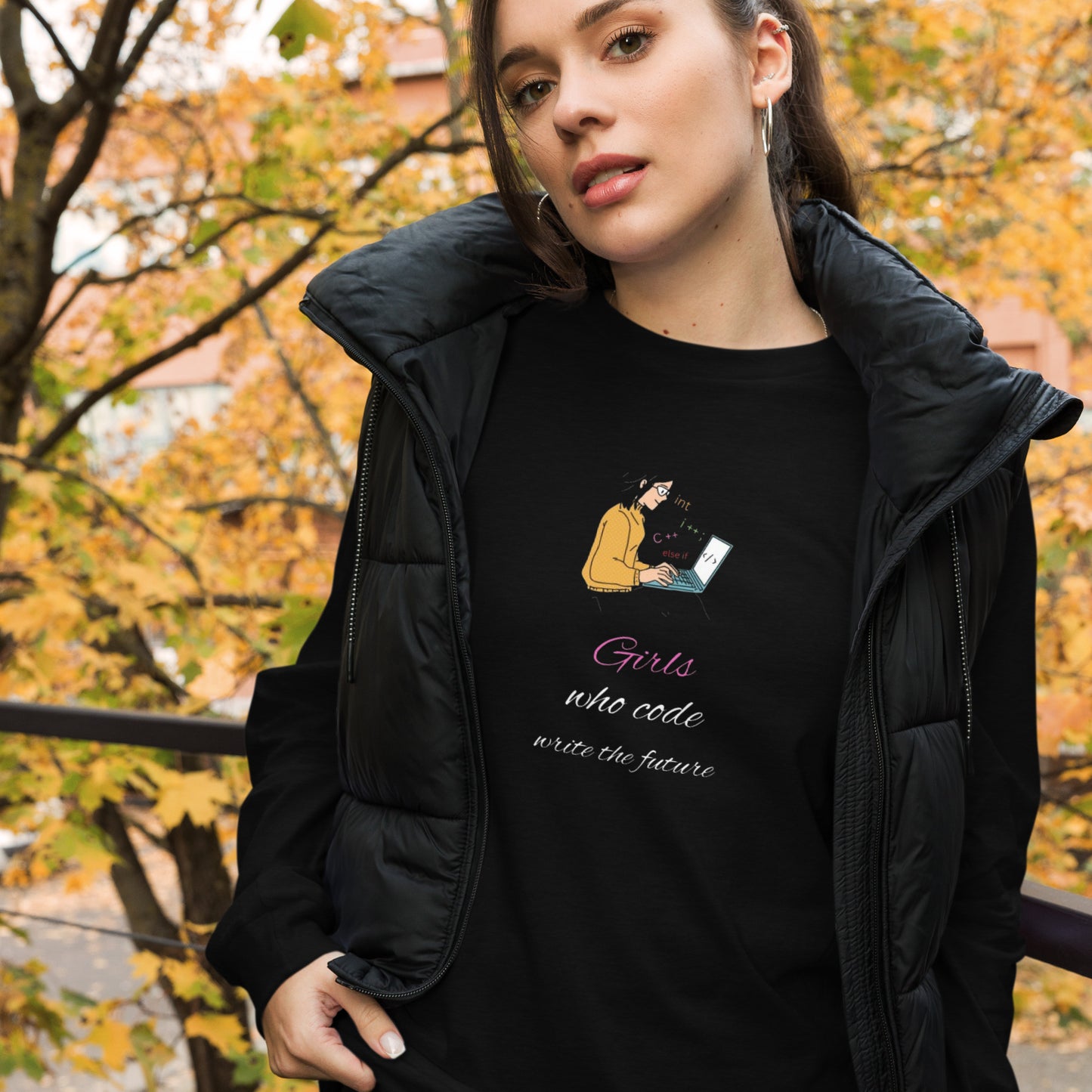 Girls Who Code Long Sleeve - Dark