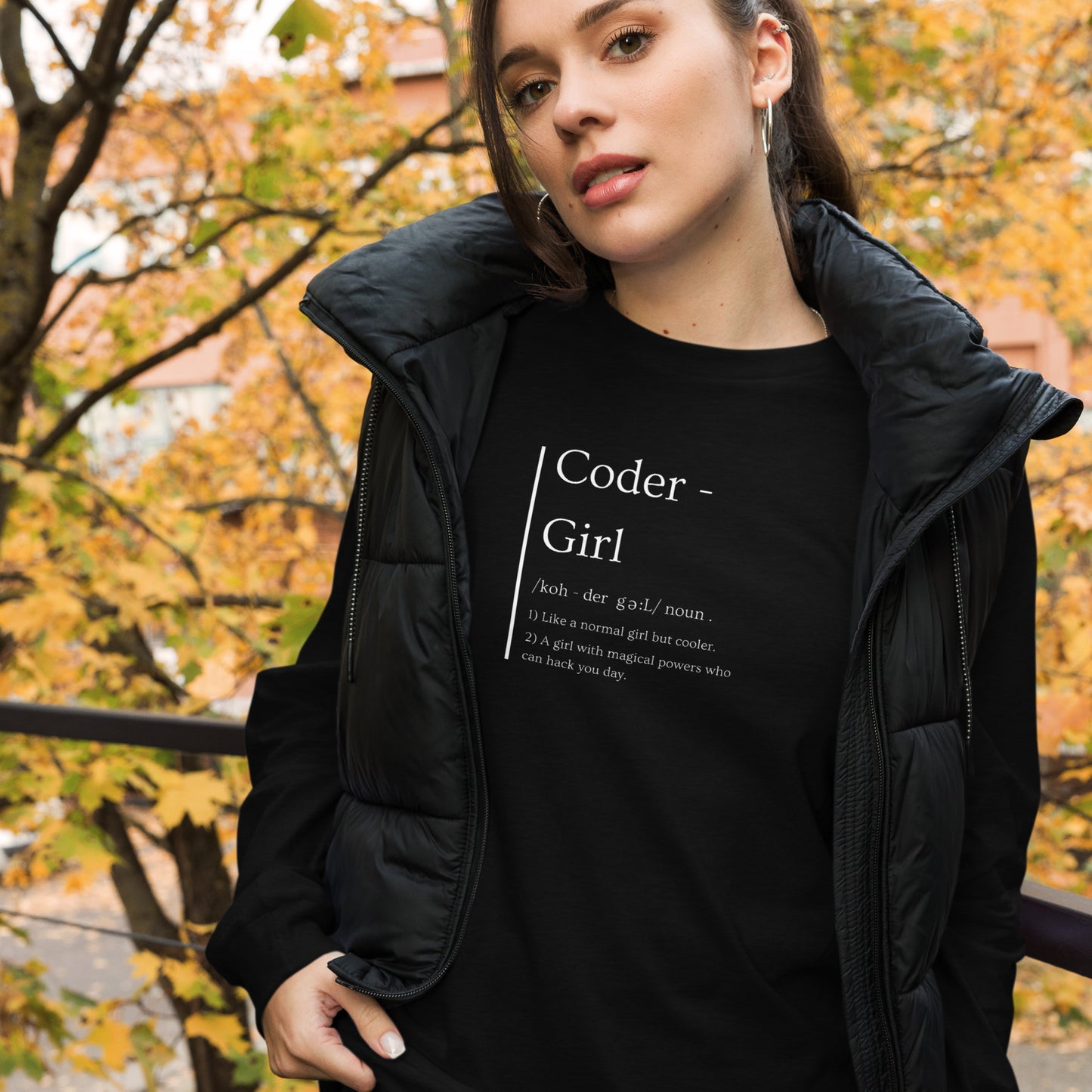 Coder Girl Long Sleeve - Dark