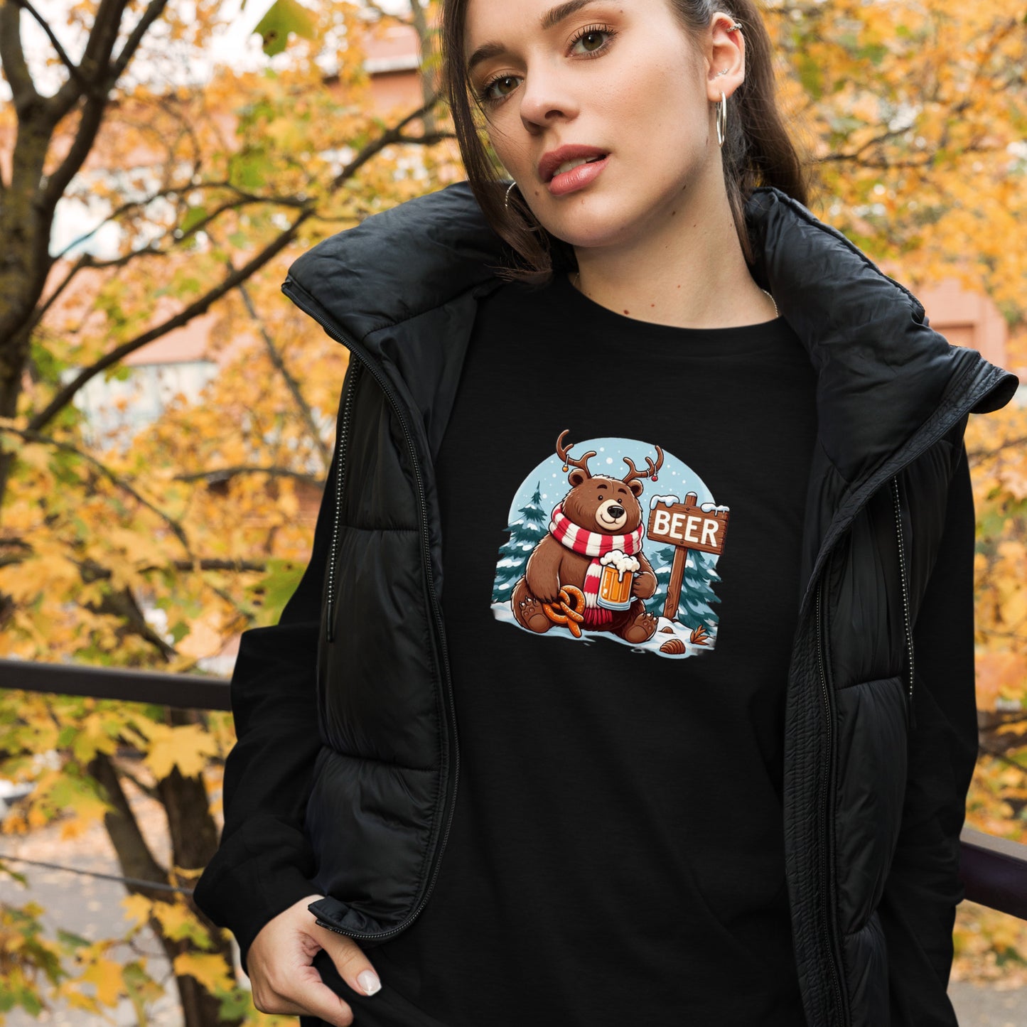 Holiday Bear Long Sleeve - Dark