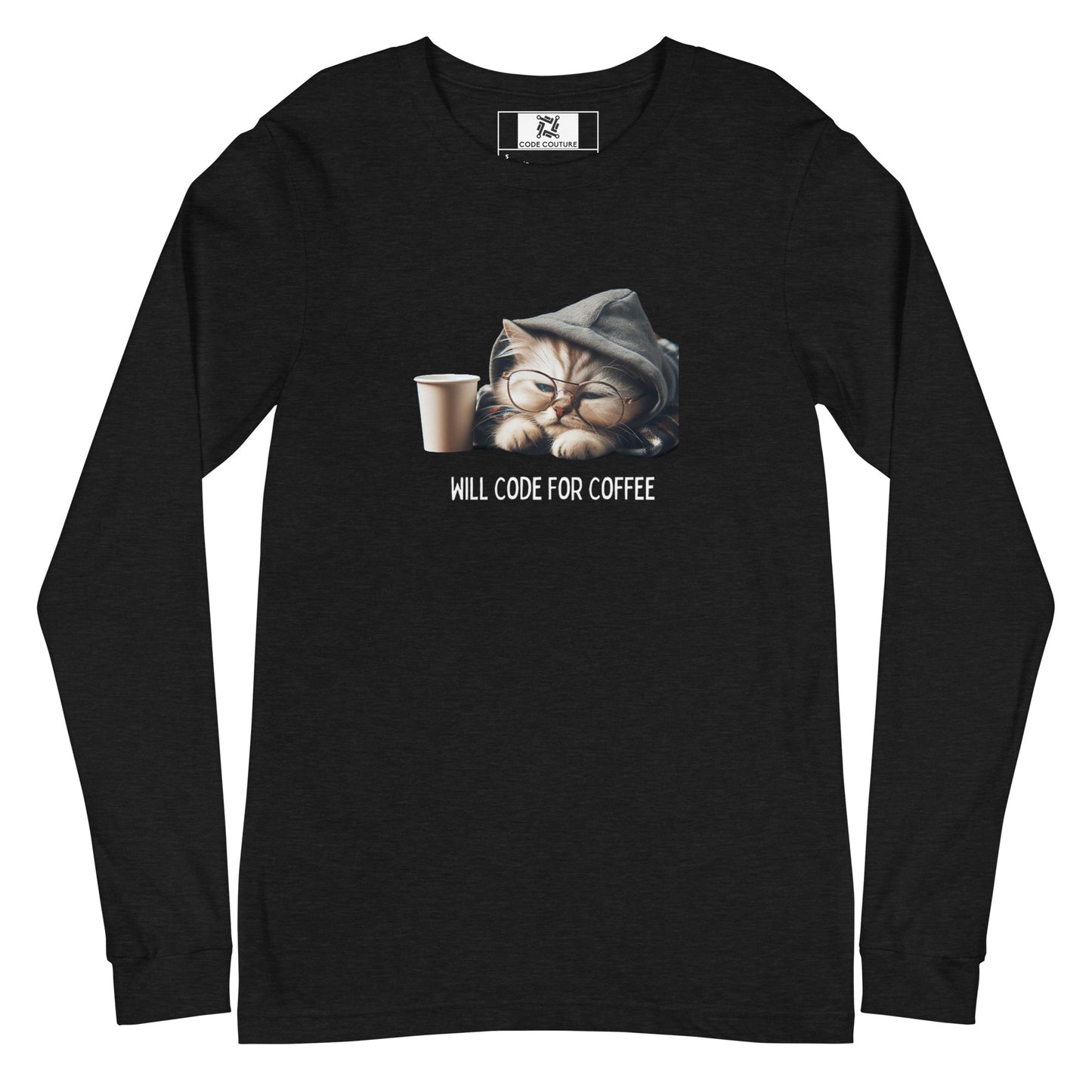 Tired Kitty Developer Long Sleeve - Dark