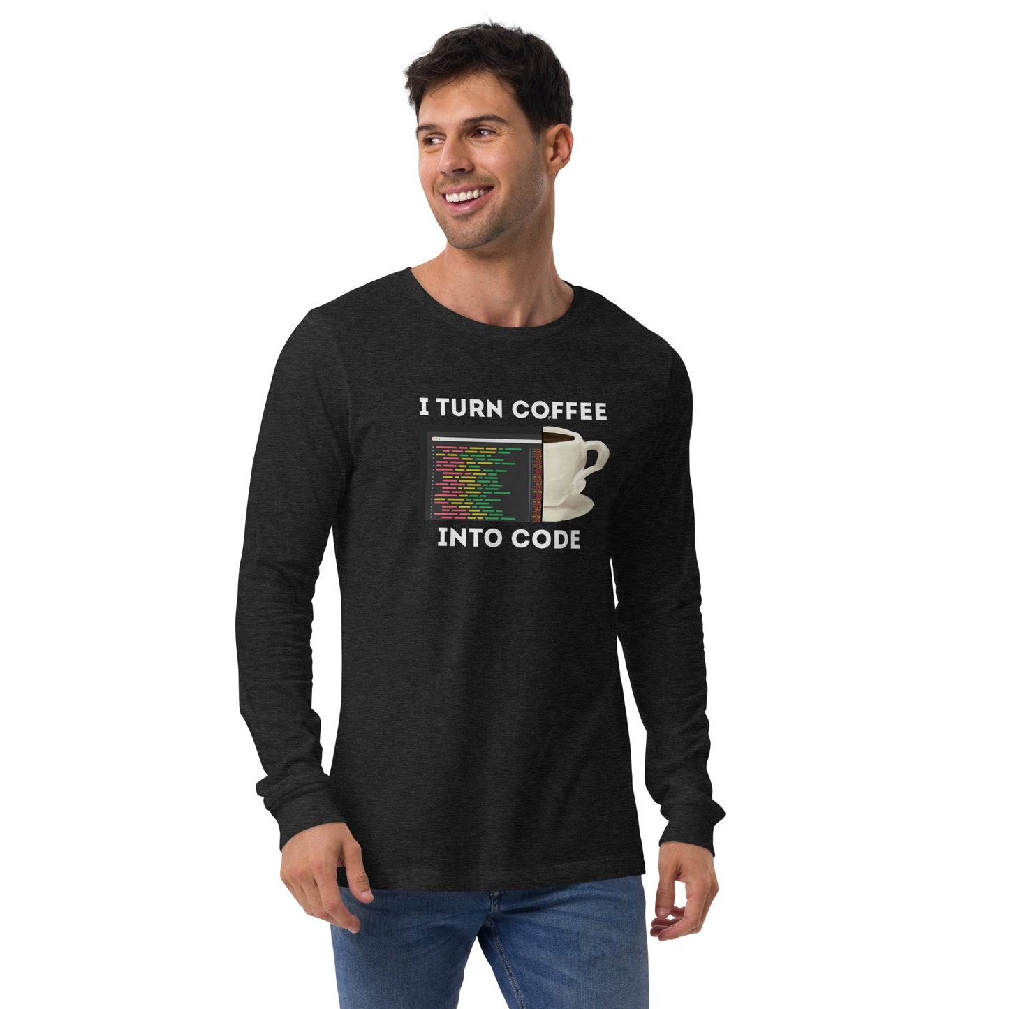 Coffee into code Long Sleeve - Dark