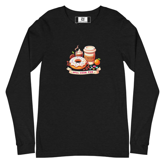 Code For Doughnuts Long Sleeve - Dark