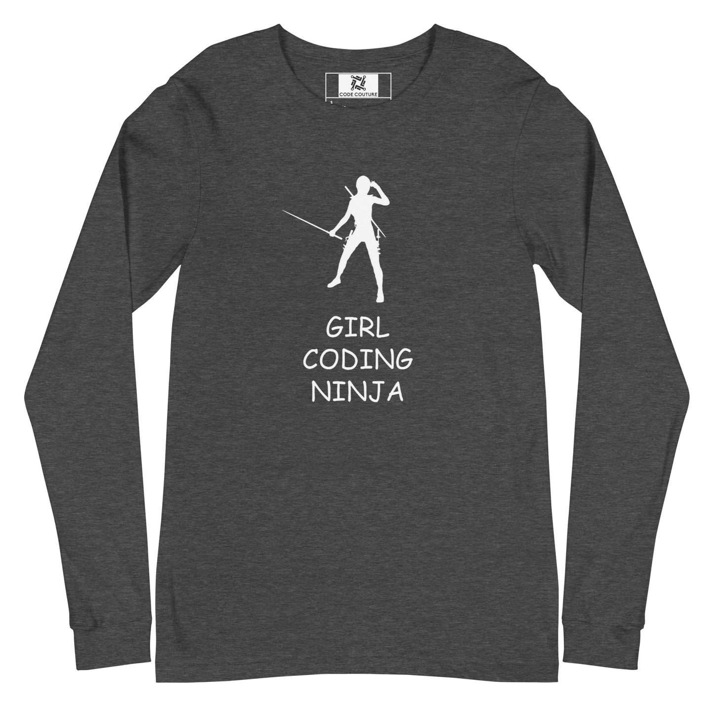 Girl Coding Ninja Long Sleeve - Dark