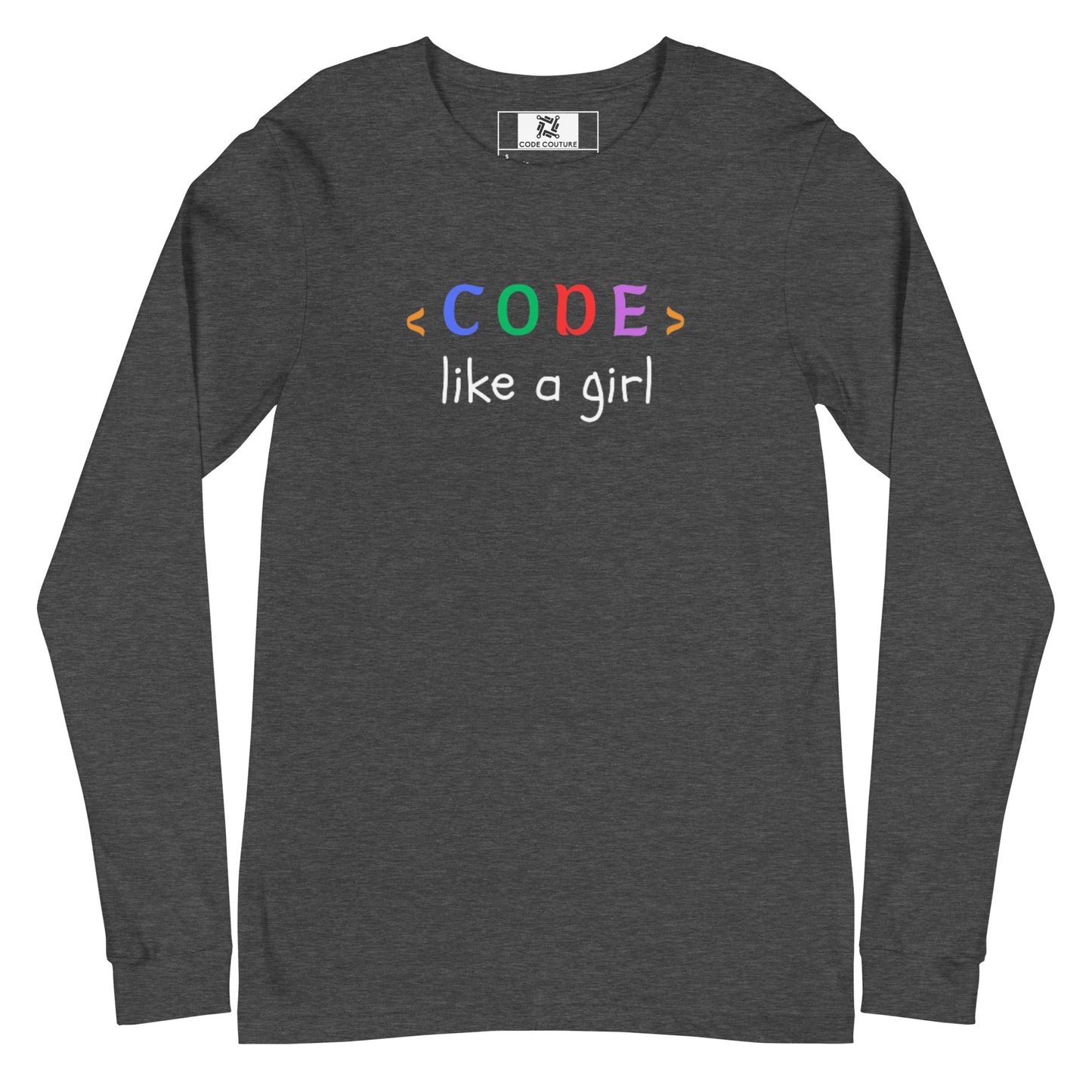 Code Like a Girl Long Sleeve - Dark