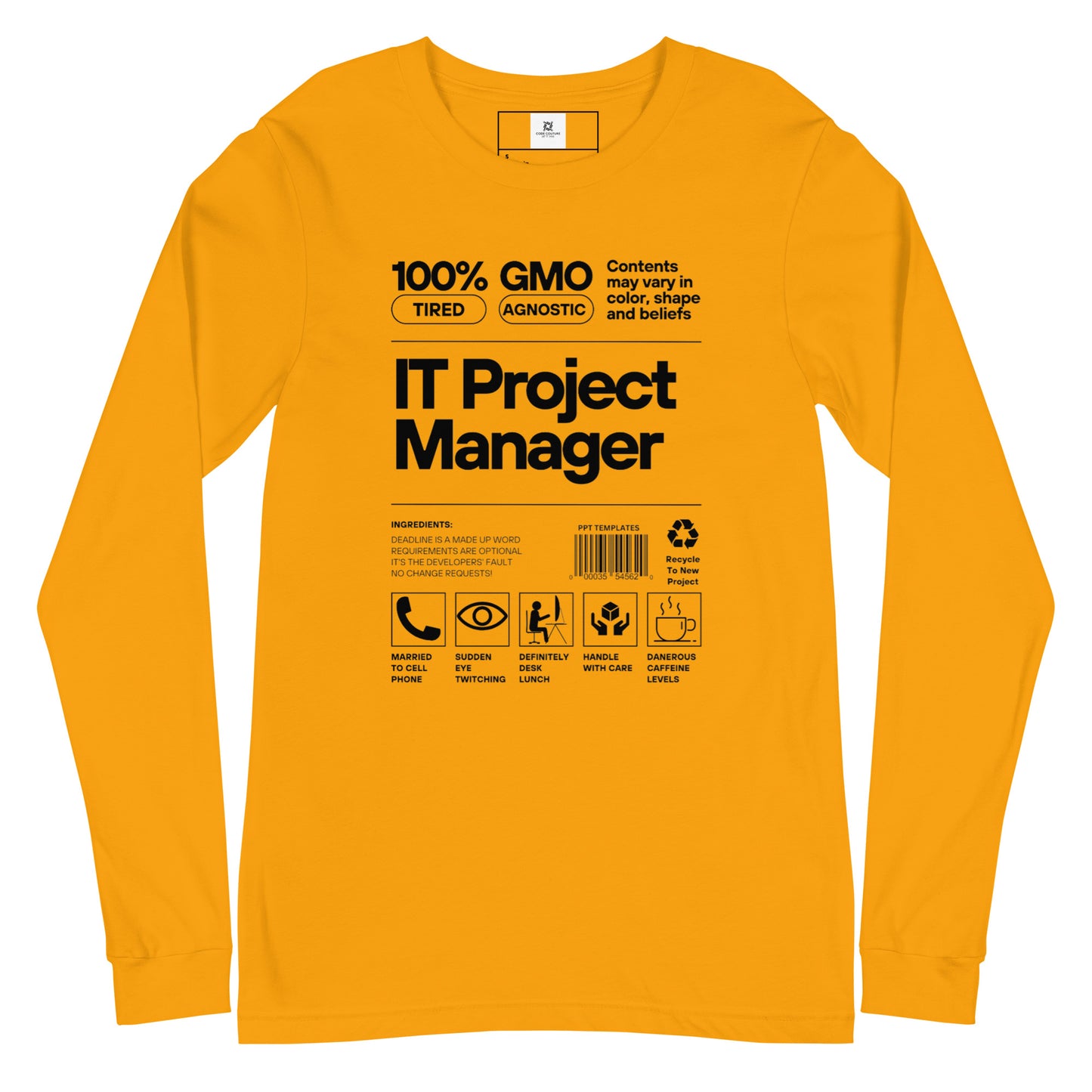 Project Manager Label Long Sleeve - Light